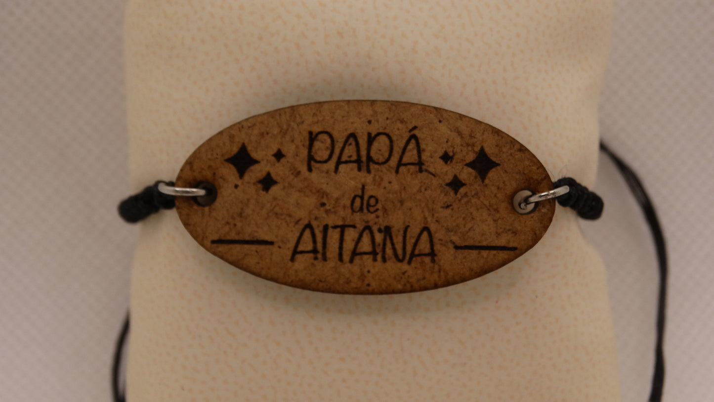 Pulsera Papá madera