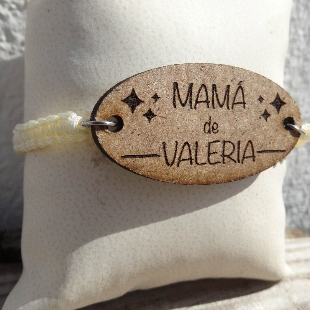 Pulsera Mamá madera