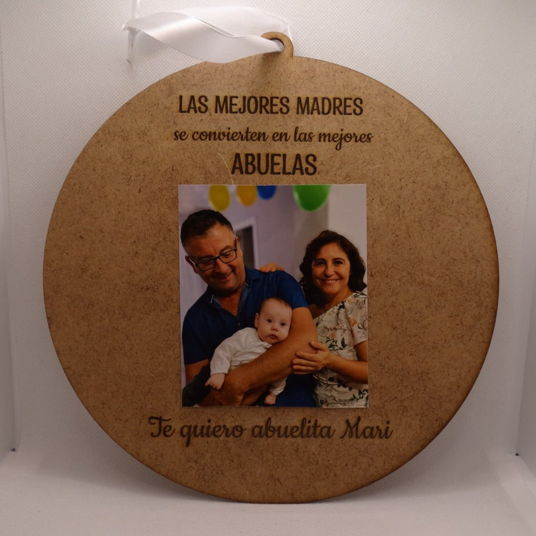 Placa de madera La mejor abuela - Día de la Madre