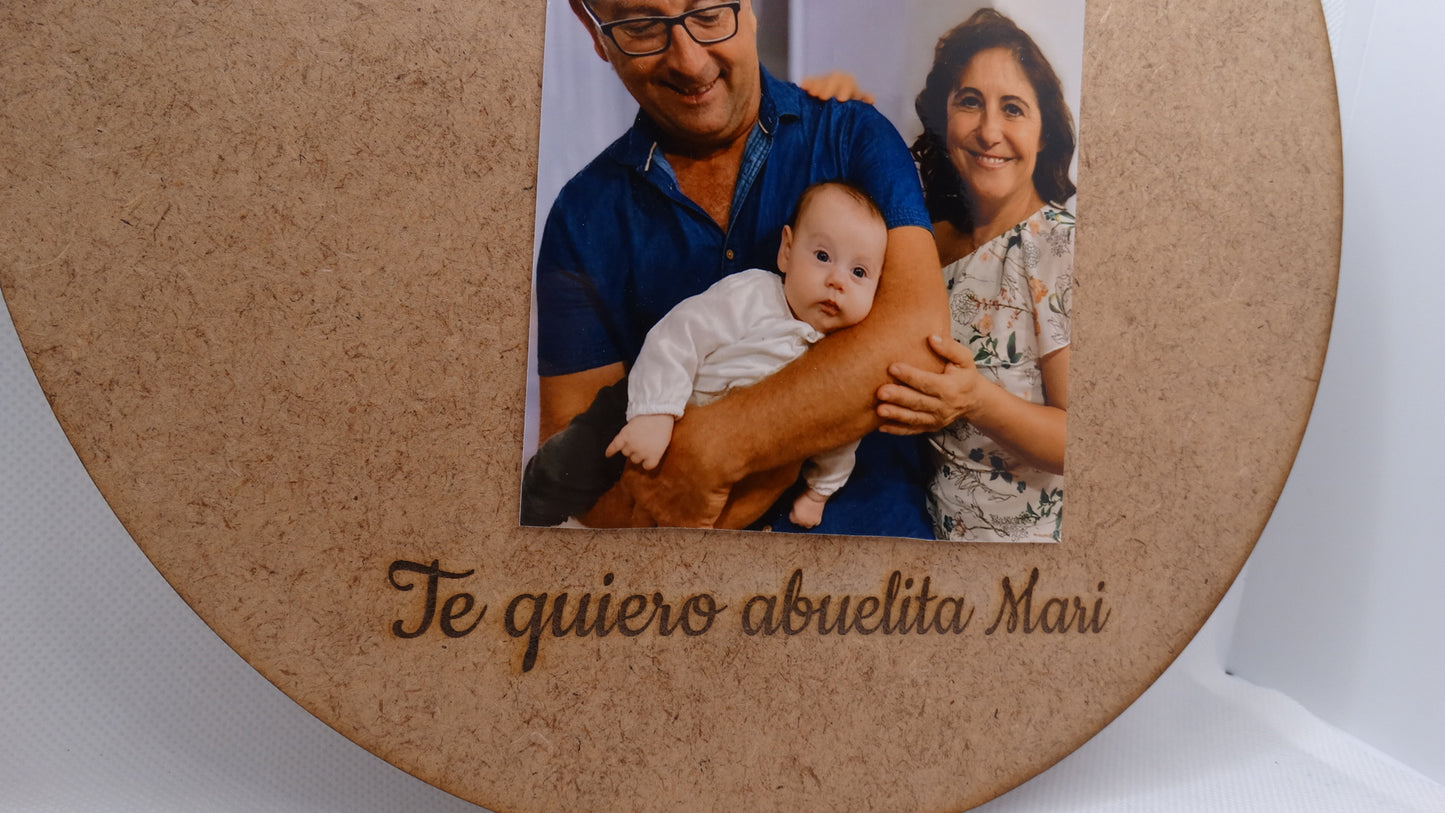 Placa de madera La mejor abuela - Día de la Madre